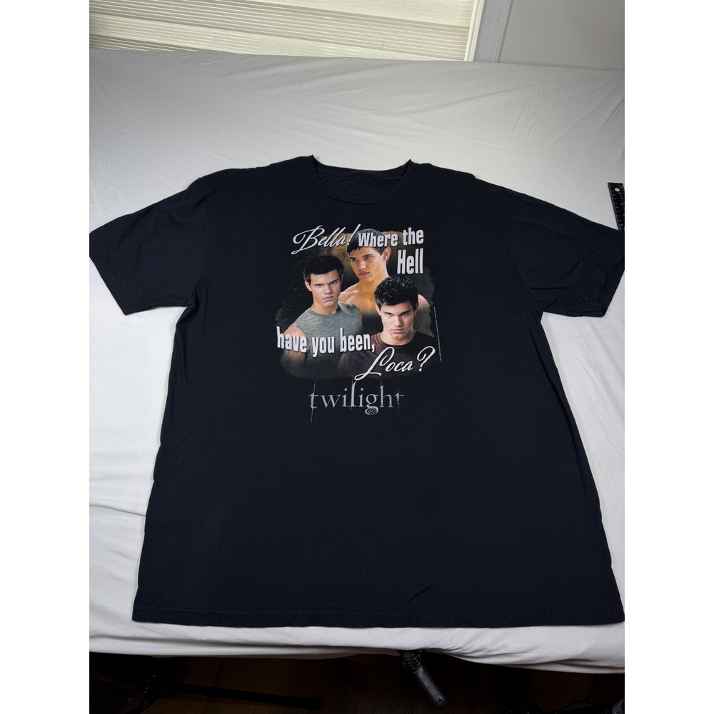 Twilight Bella Where The Hell Have You Been Loca‎ Jacob Black Meme T-Shirt Black
